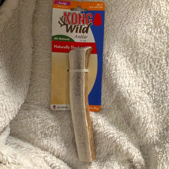 KONG WILD ALL-NATURAL SPLIT ELK ANTLER FOR DOGS XL 70LBS. & UP NEW! - Picture 2 of 5